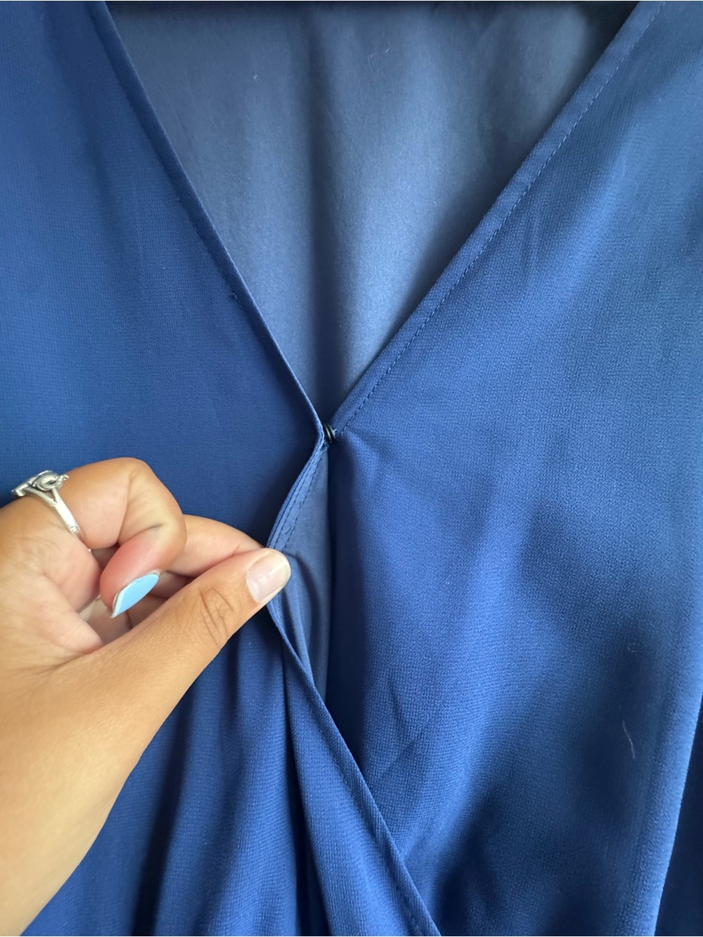 BloomChic Blue Ruffle High-Low Dress - Picture 4 of 10